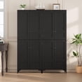 thumbnail image 5 of Ataucjin Tall Storage Cabinet with Glass Doors, Multi-Functional 71 Inch Tall Cabinet – 5 Tier Bathroom Cabinet with 4 Doors and Adjustable Shelves for Kitchens, Bathrooms, and Dining Rooms, 5 of 8