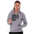 thumbnail image 4 of Worlds Okayest Aunt Niece Nephew Cute Hoodie Sweatshirt Women Brisco Brands X, 4 of 5