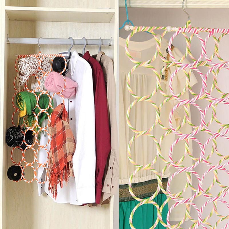 VALINK Foldable Hanger Holder Space Saving Wardrobe Closet Organizer for Socks Tie Scarf Belt Shawl