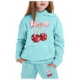 thumbnail image 3 of CHENge Girls Boys Sweat Suit Set - 2 Piece Soft Pullover Hoodies and Athletic Cargo Jogger Sweatpants for Kids (5-18), 3 of 5