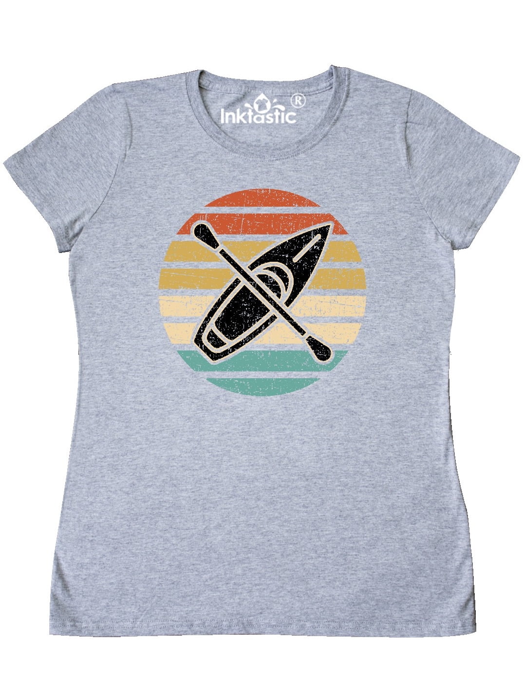 INKtastic Inktastic Kayaking Gift Retro Kayak Boating Adult Women's TShirt Female Athletic