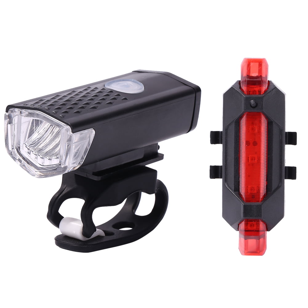 Bike Lights Set USB Rechargeable LED Bicycle Lamps MTB Rear&Front Headlight Set 