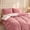 Pink, variant on Ultra Soft Reversible Plush Comforter, Thick Warm Fluffy Bedding Comforter for Winter, Cozy Textured Bed Comforter Twin Size Pink