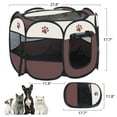 thumbnail image 2 of Large Dog Pet Cat Playpen Tent Portable Exercise Fence Kennel Cage Oxford Crate, 2 of 6