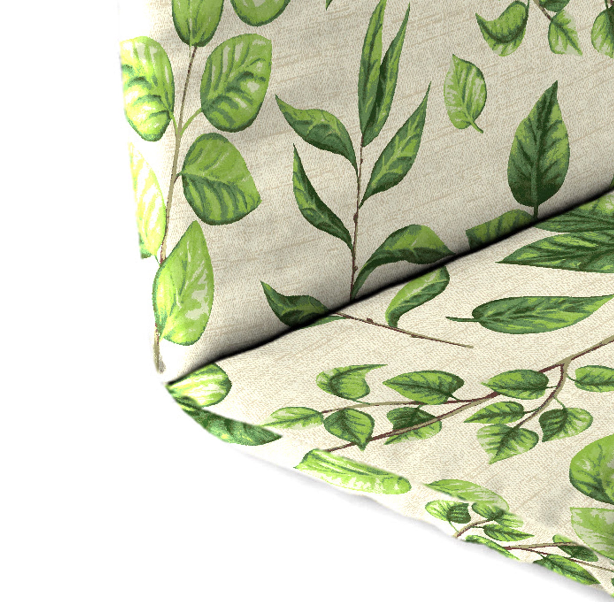 Jordan Manufacturing 49" x 20.5" Natik Aloe Green Leaves Rectangular Outdoor Adirondack Chair Cushion with Back Strap