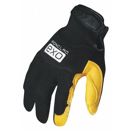 IRONCLAD EXO-MPLG-06-XXL 2XL Black TPR Puller Cuff Mechanics Gloves,