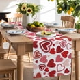 thumbnail image 3 of Burlap Table Runner 36 Inches Long, Seamless Romantic Love Heart Non-Slip Kitchen Table Runners for Dining Room Everyday Use Party Table Decorations Valentine's Day Sweet Hearts, 3 of 9