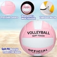 thumbnail image 3 of Voleibol Magicorange, talla 5, piel sintética suave al tacto, rosa, 3 of 9