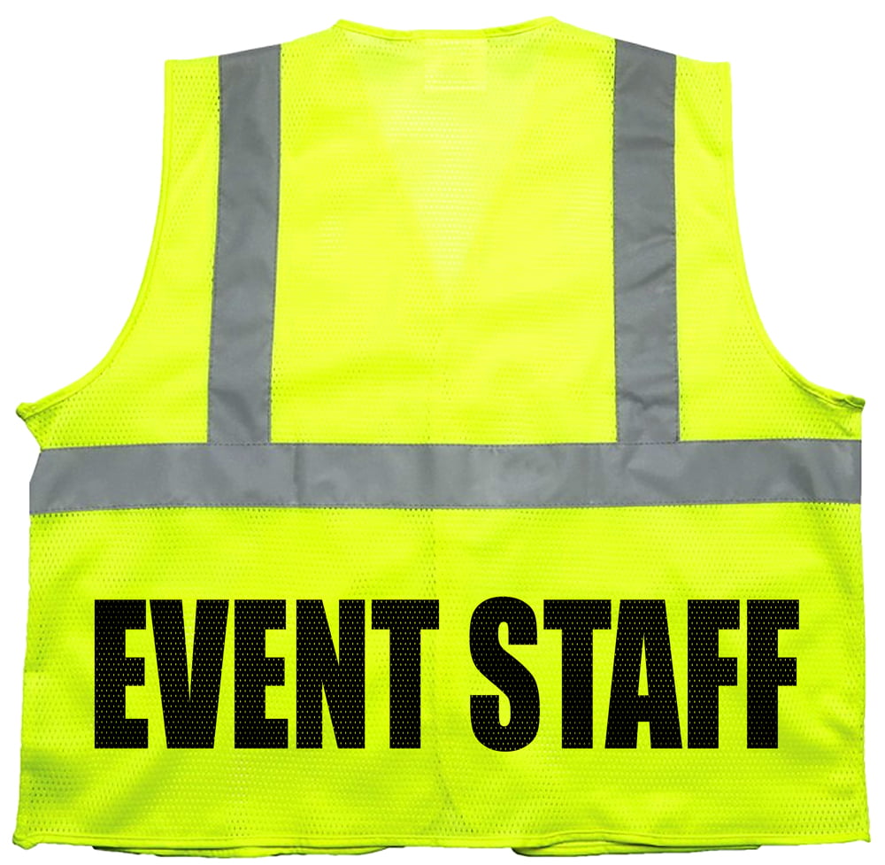 stress Erase Scissors Event Staff safety vest in mesh fabric, very breathable, high visibility -  Walmart.com
