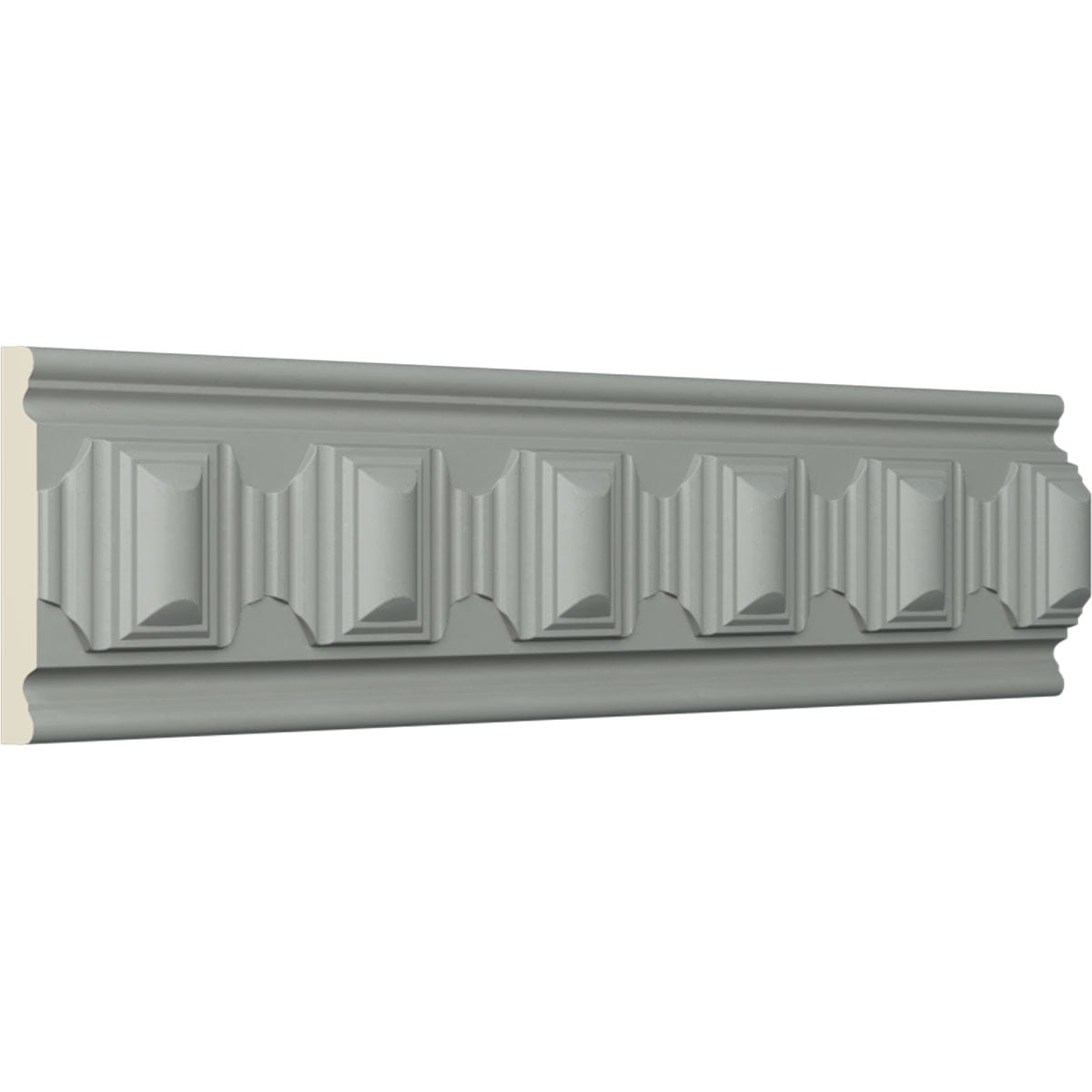 Ekena Millwork 2 3/8"H x 5/8"P, 94 1/2"L, (1 7/8" Repeat), Carrillo Chair Rail (12-Pack)