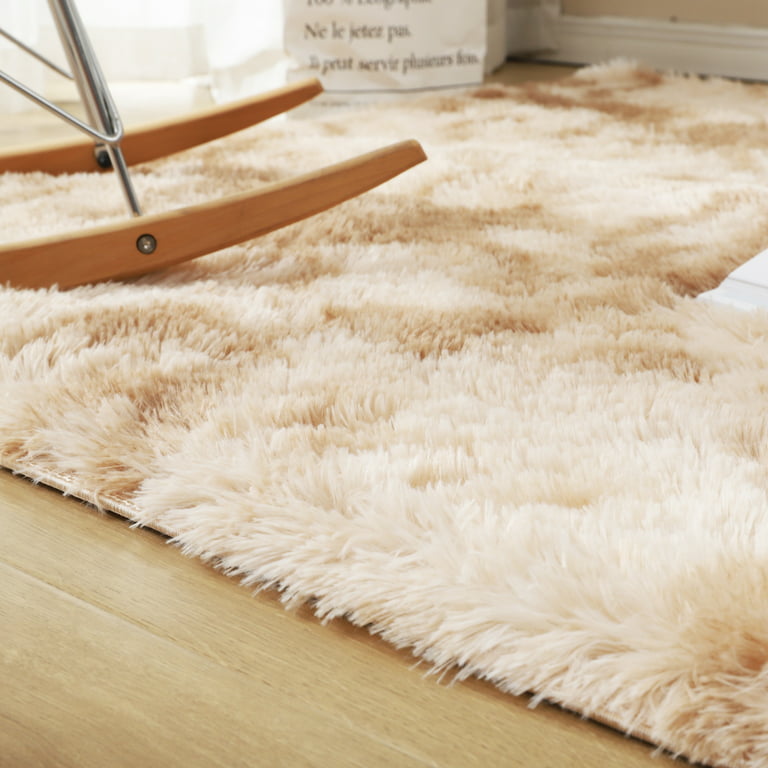 SAYFUT Smooth Soft Large Shaggy Fluffy Rugs Anti-Skid Area Rug Dining Room  Home Bedroom Floor Mat, Non Slip Area Rug Pad for Wood Floor Anchor Grip