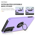thumbnail image 3 of for Samsung Galaxy S23 Case, 360° Rotatable Ring Holder Kickstand Dual Layer Military-Grade Drop Tested Protection Support Car Holder Mount Magnetic Absorbing Bumper Phone Case, Purple, 3 of 7