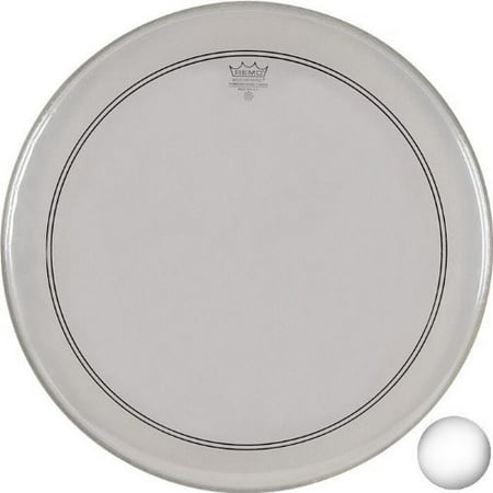 Ambassador Coated White Drum Head - Remo P31122-C2 Coated Powerstroke 3 Bass Drum Head (22-Inch) - White Falam Patch