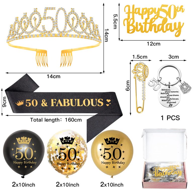AYUQI 50th Birthday Decorations, 50th Birthday Gifts for  display picture 1