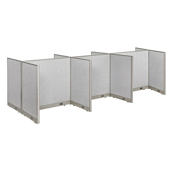 GOF Double 6 Stations Office Cubicle (60”D x 144”W x 48”H) Freestanding Privacy Workstation, Partition Wall Panels, Office Room Divider