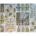 thumbnail image 6 of Newbridge Arezzo Contemporary Leaf Print Vinyl Flannel Backed Tablecloth - Grey, Gold and Silver Modern Block Leaves Easy Care Indoor/Outdoor Tablecloth, 52” x 70” Oblong/Rectangle, 6 of 7