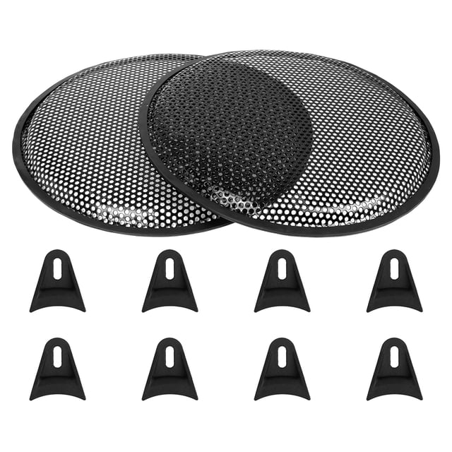 Cubierta Protectora Rejilla Gofres Metal Negro Subwoofer Altavoz Coche 12 2uds
