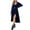 Dark Blue, variant on Lindreshi Fall Dresses for Women 2025 Homecoming Dresses Women's Long Wleeve V Neck Temperament Slim High Waist Gloves Retro Dress Dress