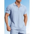 thumbnail image 1 of QUTETN Men'S Casual Short Sleeved Shirt Beach Summer Hippie Lightweight Top, 1 of 4