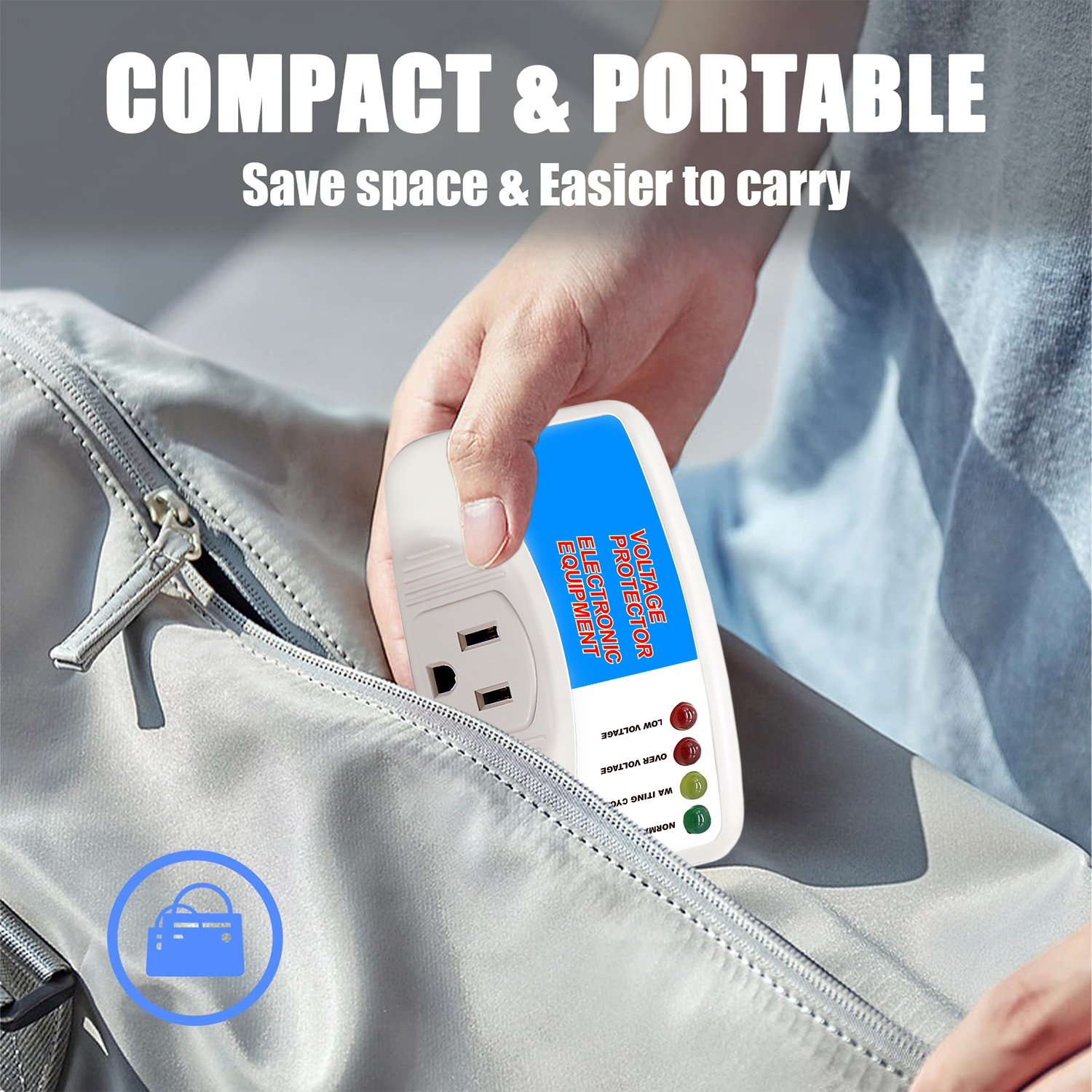 Single Outlet Surge Protector,Power Voltage Protector for Refrigerator Home Appliance, 1875W, 120V 125V, 15A