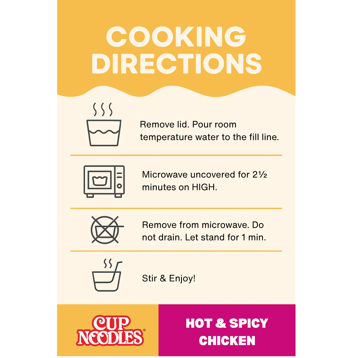 (6 pack) Nissin Cup Noodles Protein Ramen, Chicken Flavor Spicy Ramen with Bone Broth, 16g Protein, 2.54 Ounce Cup