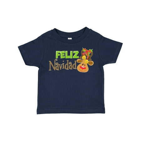 

Inktastic Christmas Feliz Navidad with Cute Reindeer Gift Toddler Boy or Toddler Girl T-Shirt