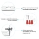 thumbnail image 3 of Kit de soporte de montaje universal para luminarias Uxcell de 110mm (4.33"), placa de techo redonda con tornillo de 4 piezas, 3 of 7