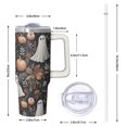 thumbnail image 2 of Spooky Halloween 30oz Travel Tumbler with Handle and Straw Lid – Insulated Coffee Mug – Pumpkin Gift for Hot Cold Drinks, 2 of 5