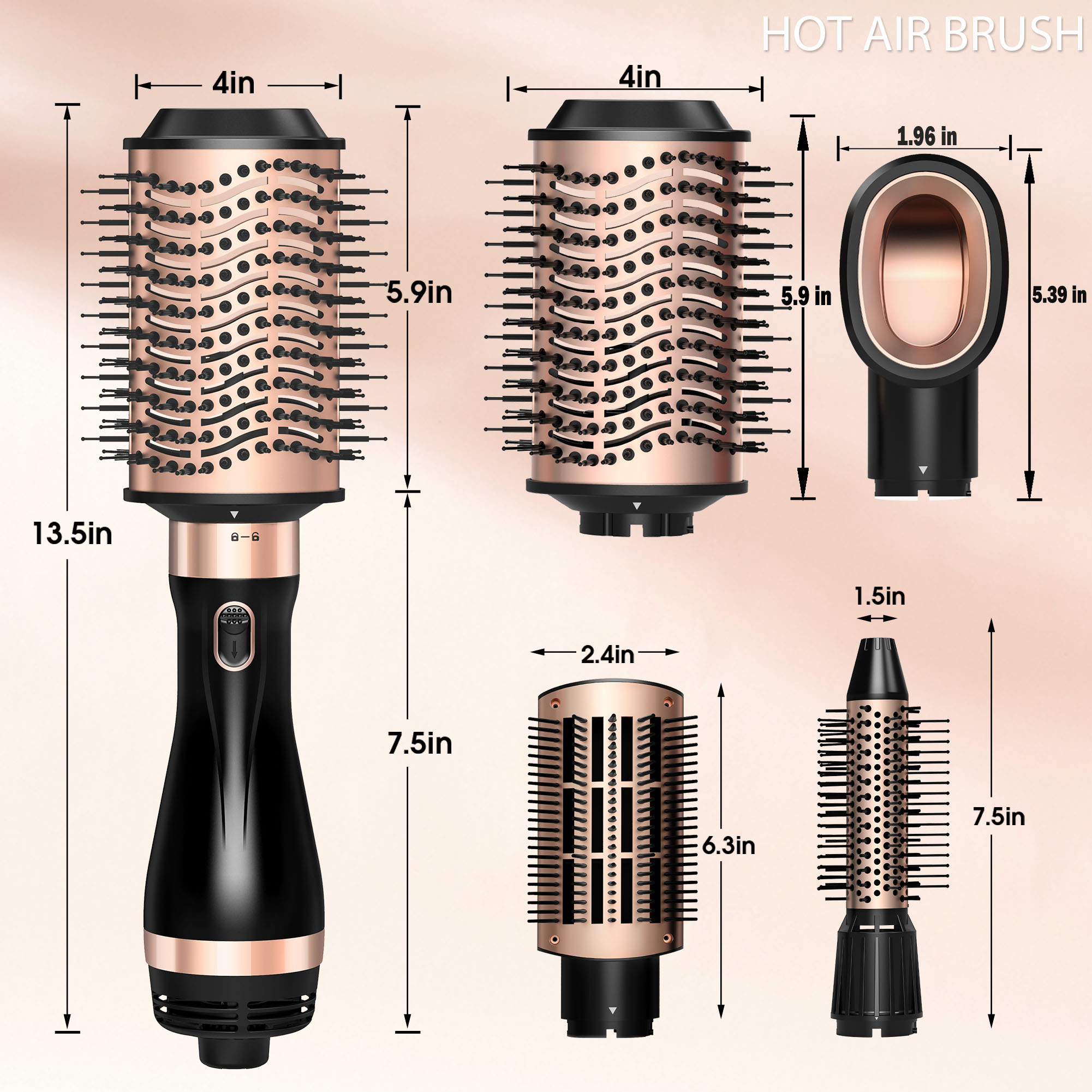 SKIMI Hot Air Brush 4-in-1 Hair Dryer photo 6