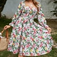 thumbnail image 5 of IWEMEK Midi Dresses for Women Elegant Bohemian Cocktail Party Dress Workout Loose Casual Spring Dressy Comfy A Line Sundress, 5 of 6