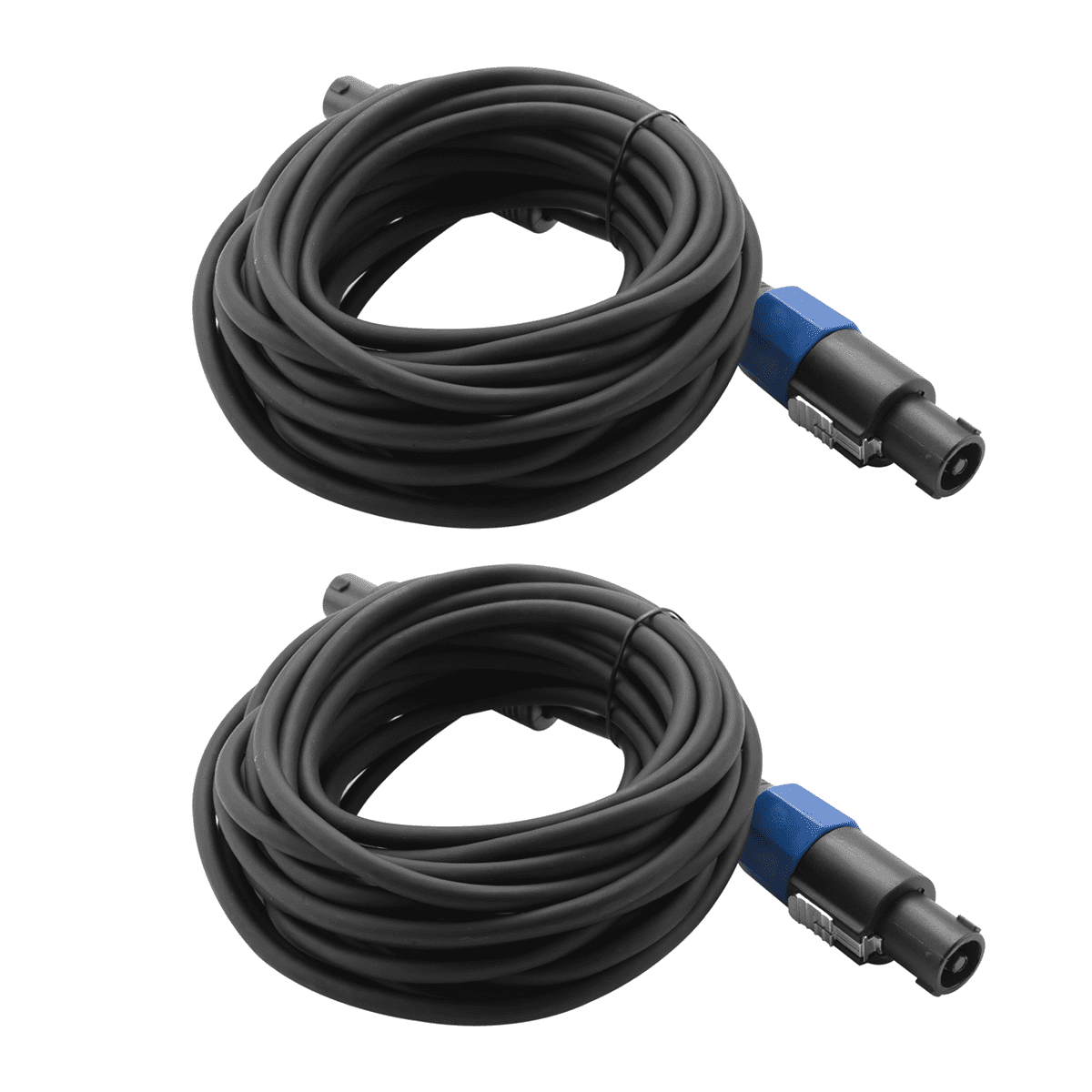 2 Pack 25 Ft Male Speakon to Cables, Professional 12 Gauge AWG Audio Cord DJ Speaker Cable Wire with Twist Lock