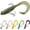A2-3.5"-3/8oz, variant on Duramax TPE Soft Fishing Lures with BKK Hooks, Easy Catch Curly & T-Tail for Trembly Sinking & Vibrating Swim, UV or Glow Effect for All Conditions, Pre-rigged Swimbait for Bass Trout Crappie