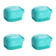 thumbnail image 1 of Guantes Masaje para Baño Cepillo Con Caja Champú Silicona Y Gatos () Azul, 1 of 4