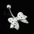 thumbnail image 2 of Anillos de ombligo de mariposa de cristal, piercing de ombligo, barra colgante de mariposa, anillos de ombligo, 2 of 3