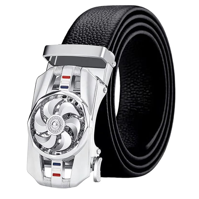 CSChome Ceinture Homme Rotative Boucle Automatique Réglable Ceinture Homme en Faux Cuir Accessoires de Mode