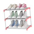thumbnail image 2 of Shoes Rack Organizer Multi-layer Stainless Steel Shoe Stand Storage Shelf for Entryway Door  4-Tier  Pink, 2 of 9