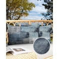 thumbnail image 2 of Watercolor Outdoor Pillow Covers Set of 2,Geometric Oil Painting Squares Decorative Waterproof Throw Pillow Case,Blue Grey Gradient Cushion Pillowcases for Couch Garden Patio,20x12In, 2 of 6