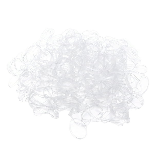 1000pcs bandas elásticas desechables pelo bandas de goma para niños peinado (blanco)