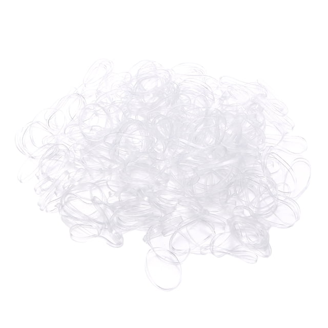 1000pcs bandas elásticas desechables pelo bandas de goma para niños peinado (blanco)