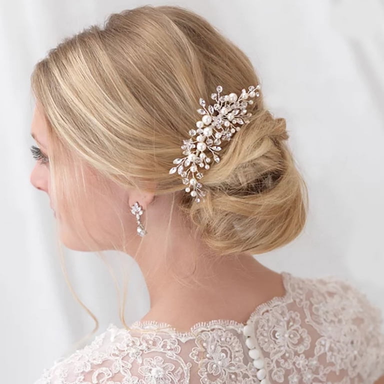 Rain&Star Bridal Hair Clip Silver Bridal Hair Clips Hair 