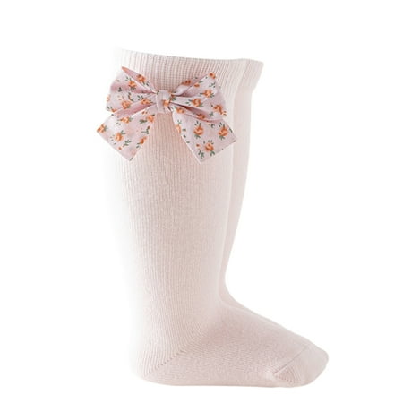 

Woshilaocai Newborn Infant Baby Girl Socks Cute Bow Sock Fall Winter Leg Warmers Knit Tights Stockings