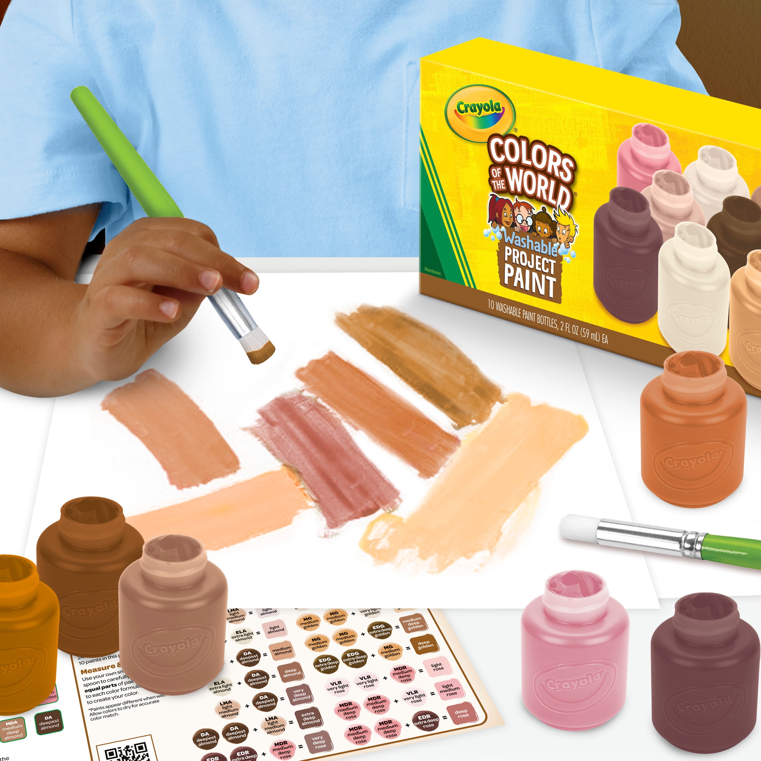 Crayola Kids' Paint, Washable, 3+ - 6 pack, 2 fl oz bottles