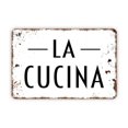 thumbnail image 1 of (Metal de aluminio) Letrero de metal La Cucina Letrero de metal de estilo rústico moderno y contemporáneo Letrero de metal para pared Tamaño: 8 x 12 pulgadas, 1 of 4