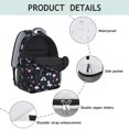 thumbnail image 4 of Unicorn and Planet Blue Pattern Backpack for School, Cute School Bag with Adjustable Shoulder Straps and Padded Back, 15.3"x11"x6.7", 4 of 5