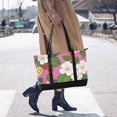 thumbnail image 4 of FORMRS Canvas Laptop Tote Bag for Women with 15.6" Computer Compartments Shoulder Handbag, White Flowers, 4 of 7