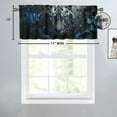 thumbnail image 4 of Tiger Valance Curtain for Kitchen Wild Animal Blue Rose Tiger Romantic Floral Window Valance for Living Room Bedroom, Kitchen Valance Rod Pocket Window Curtain 54 by 18 in, 1 Panel, 4 of 6