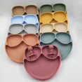 thumbnail image 5 of Baby Suction Bowl Silicone Divided Dinner Plate Infant Learning Feeding Dish 8#, 5 of 5