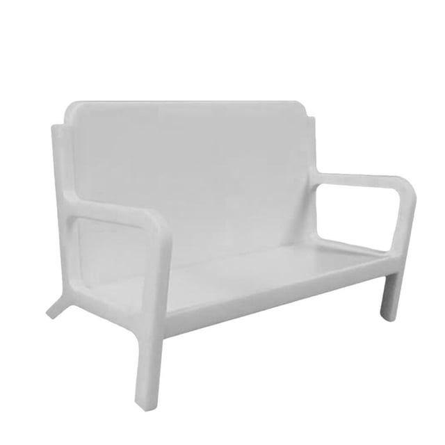 Soporte para tarjetas de presentación de plástico con diseño creativo de sofá (blanco)