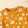 thumbnail image 5 of Baby Girl Clothes Toddler Baby Girls Clothes Outfits 2 Piece Daisy Ruffle Short Sleeve T-Shirts Tops Floral Shorts Clothes Set, 5 of 8