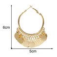 thumbnail image 7 of Travelwant 1 Pair Bohemian Chandelier Coin Sequins Dangle Drop Earrings Ethnic Gypsy Beads Tassel Hoops with Disc Charms Boho Ear Jewelry Women, 7 of 7